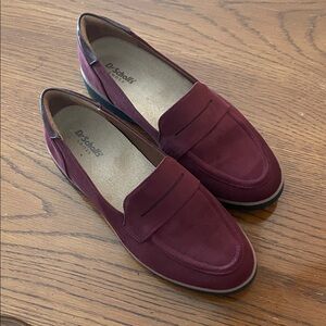 Dr. Scholl's Burgundy Loafers for Women - Suede Slip-ons, Size 8.5M